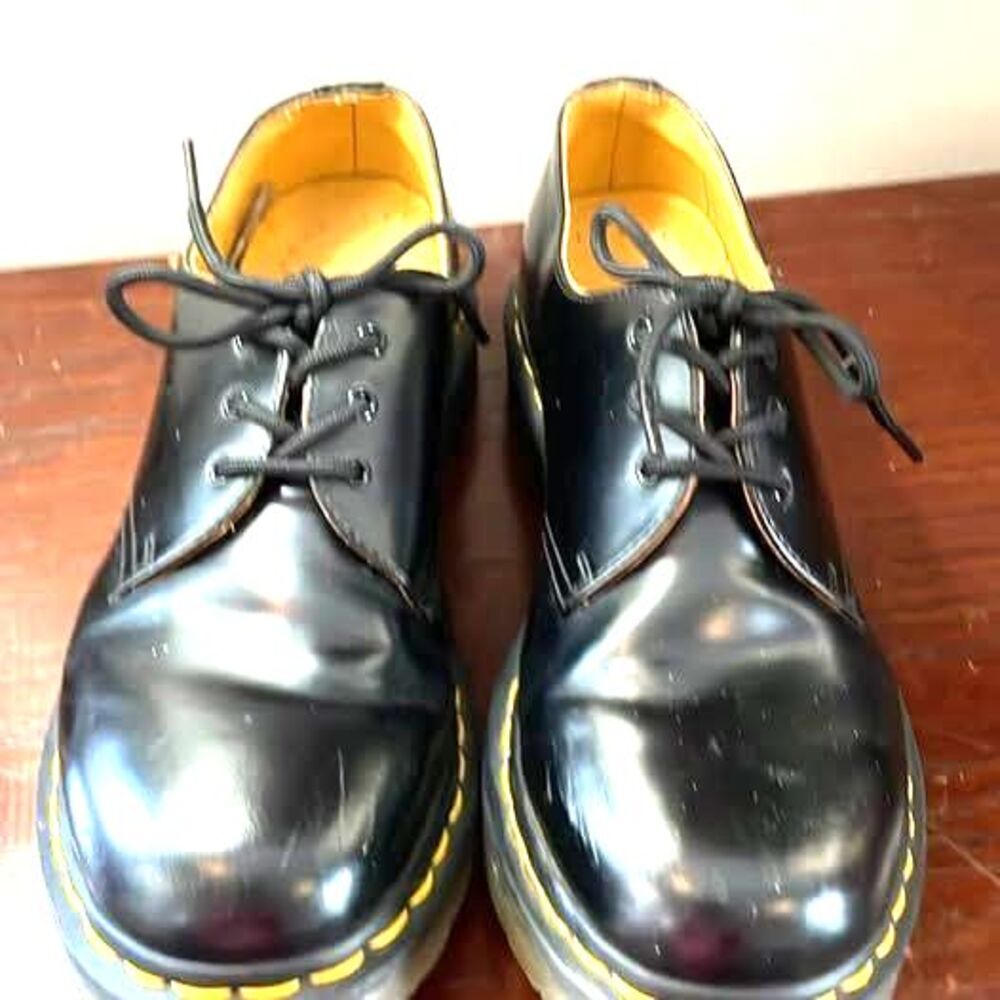 Dr. Martens Black Derby 3 Eye Leather 1461 59K Size Men’s US 7, Excellent shape! - Picture 3 of 10